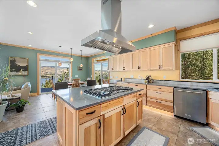 Notice the toe kick lighting. This space is very well laid out