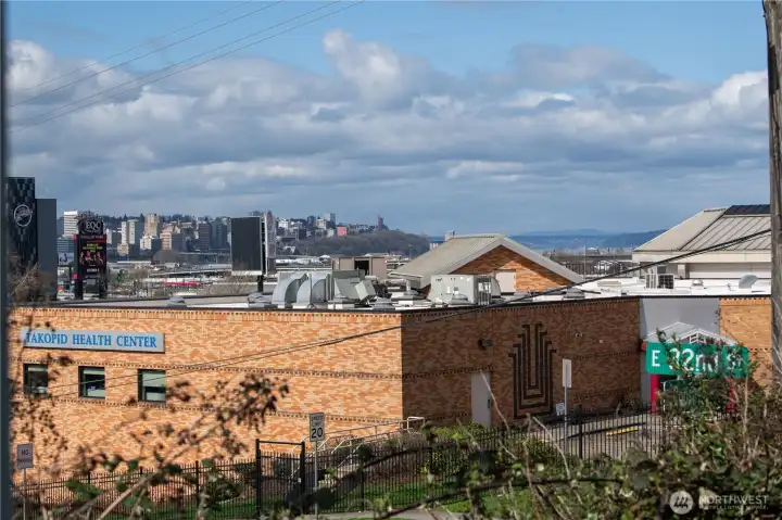 view of city and olympic mountains