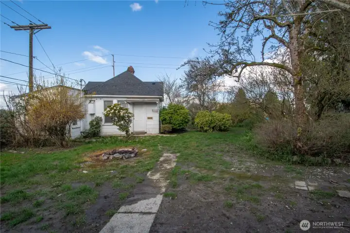 rear of home.
