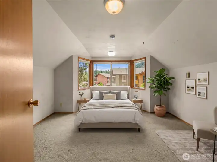 2nd Floor bedroom with expansive views