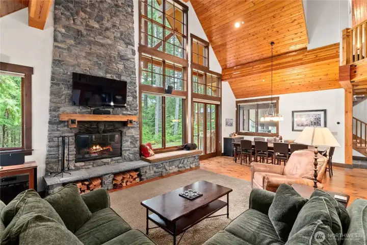Open-concept living with warm, inviting character