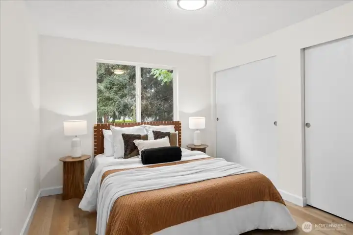 Primary bedroom with two large closets