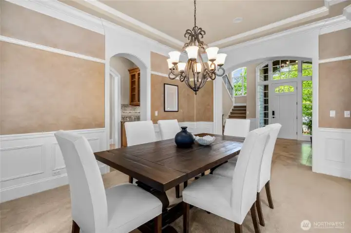Formal dining room with beautiful millwork Formal dining room with beautiful millwork
