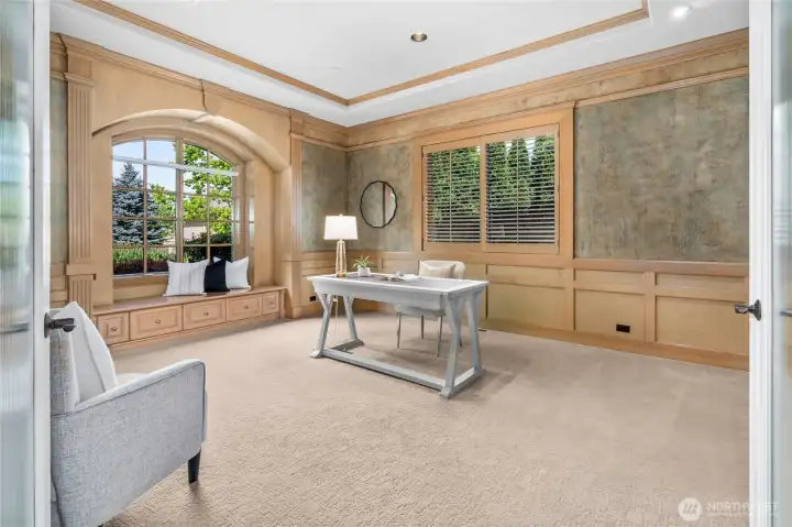 Executive office on the main floor has room for a closet for multi-generational living opportunity! Executive office on the main floor has room for a closet for multi-generational living opportunity!