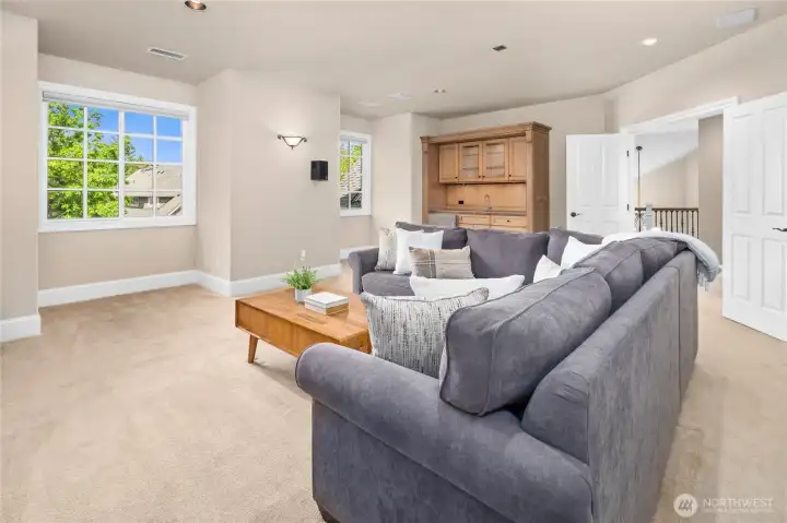 Bonius room/theatre with wet bar! Bonius room/theatre with wet bar!