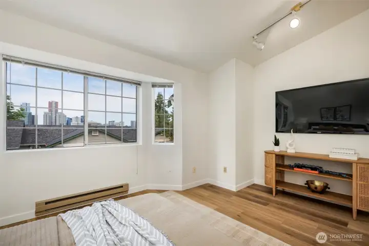 Primary room with a view of down town Bellevue