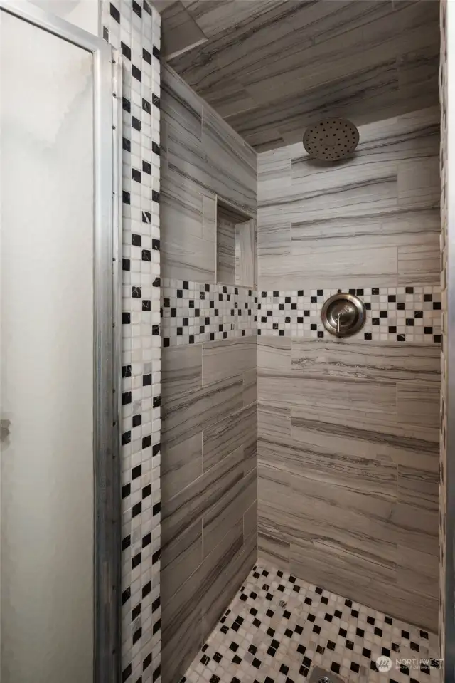 Lower level shower.