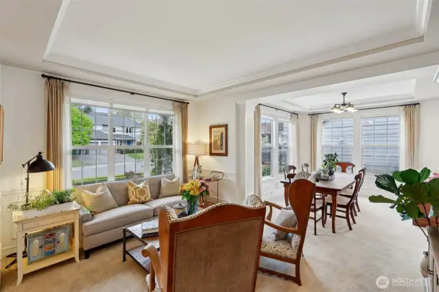 Living Room and Dining Room showing off all its natural light