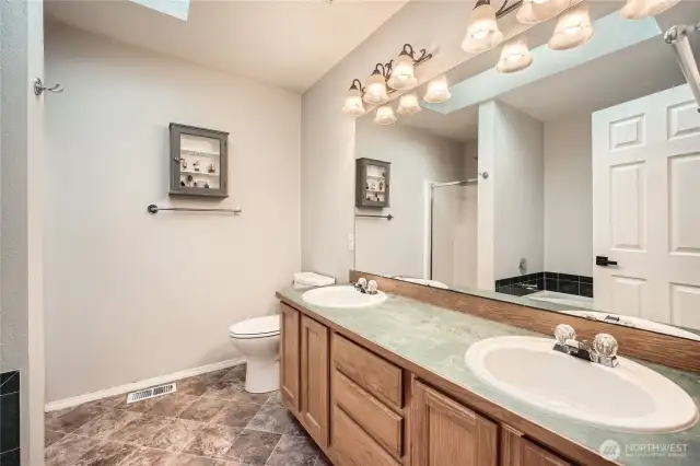 Primary Bath with soaking tub and separate shower