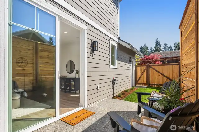 Outdoor space, perfect for entertainment.