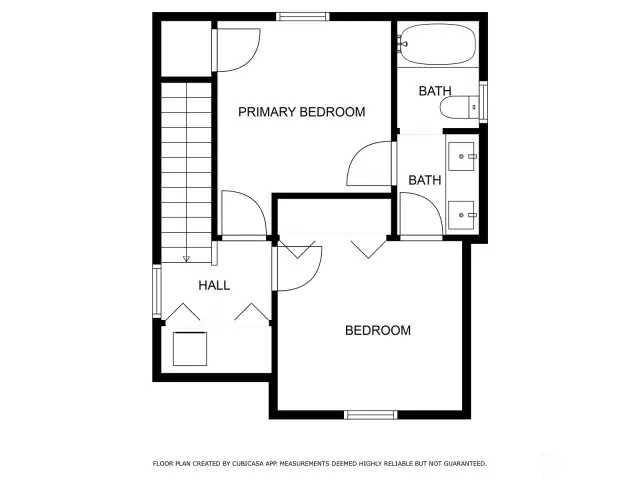 Floorplan of upstairs.