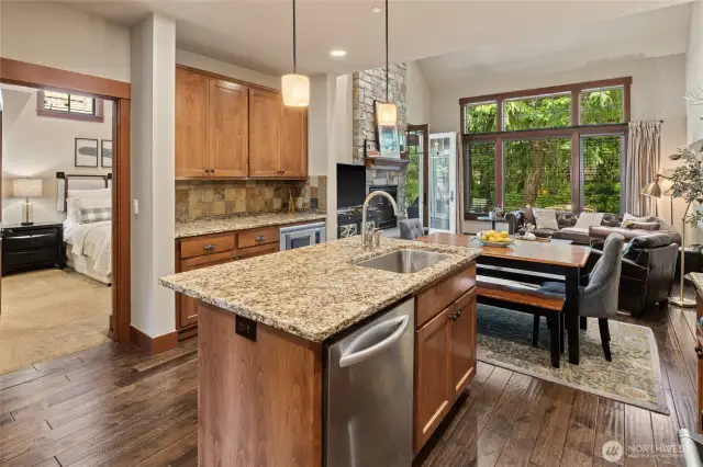Wet bar or additional kitchen prep space with even more storage!