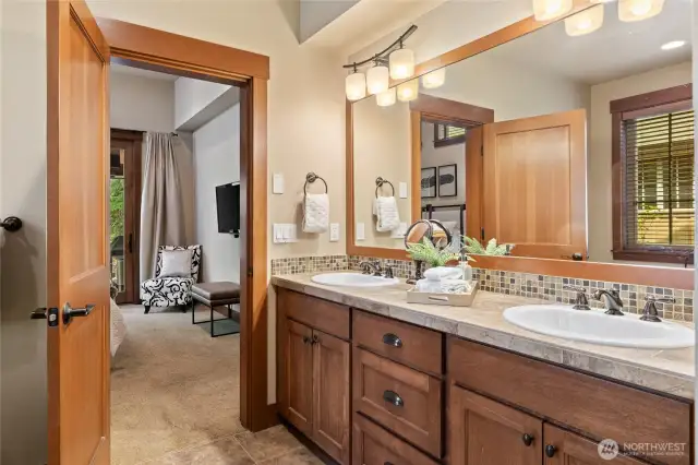 Oversized primary five piece ensuite.