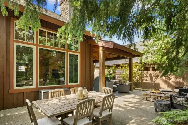 Gather for good food and great company outside year round.