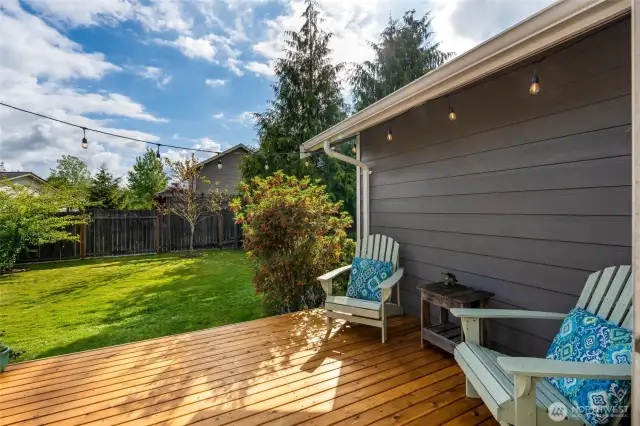 Picture the enjoyable mornings and evenings on this new back deck!