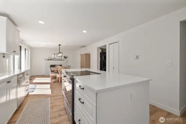 Kitchen leading to the additional living room or dining room.