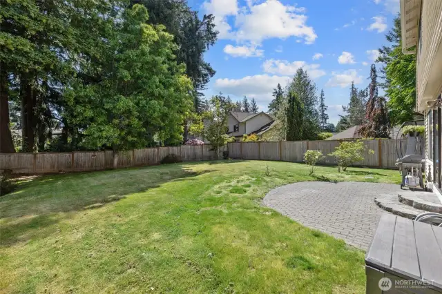 Large Backyard with paver patio