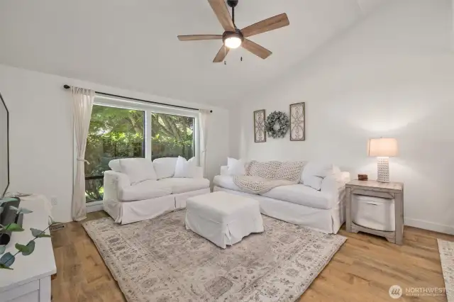 Living room with large windows