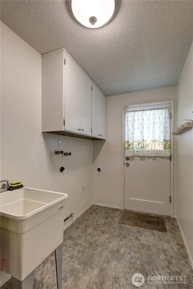 Mud room for utilites and storage