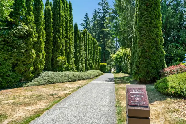 Cherry Park is a two minute walk