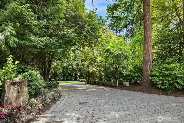 Private gated entrance with timeless elegance and charm