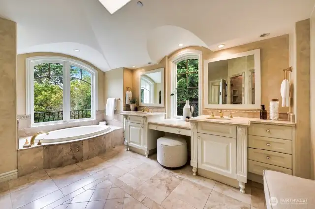 Master bathroom with jetted tub