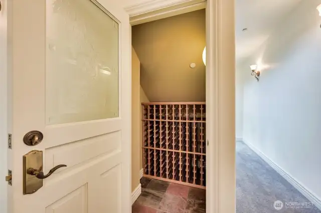 Wine cellar in lower level
