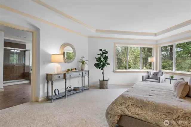 Enjoy natural light and privacy in this luxurious owner’s retreat.