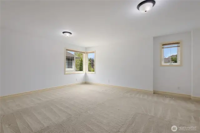Spacious upstairs bonus room provides flexibility for media, play, or workouts.