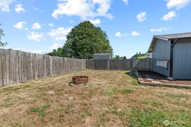 Fully fenced yard