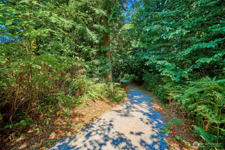 Here's the entrance to a neighborhood trail located a block away.