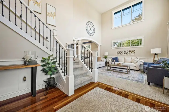 Grand ceilings in this craftsman home!