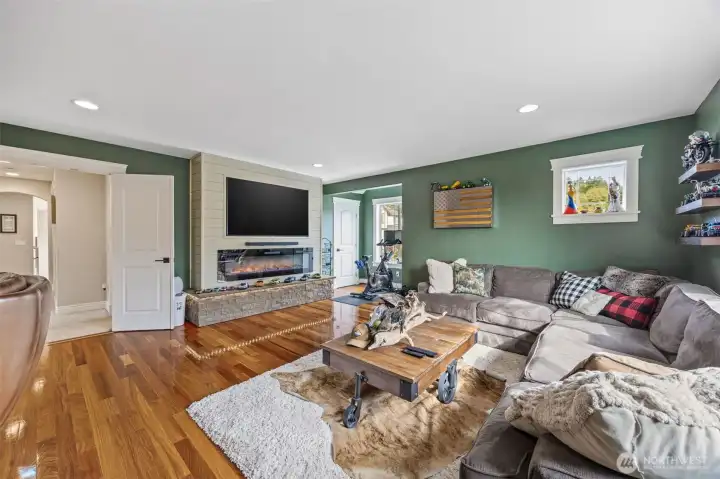 Bonus Room on upper level with new electric gas fireplace