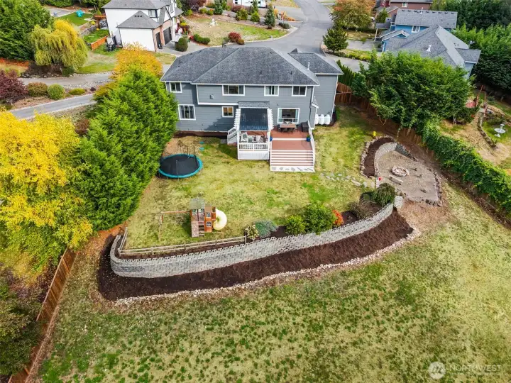 Drone view of the home