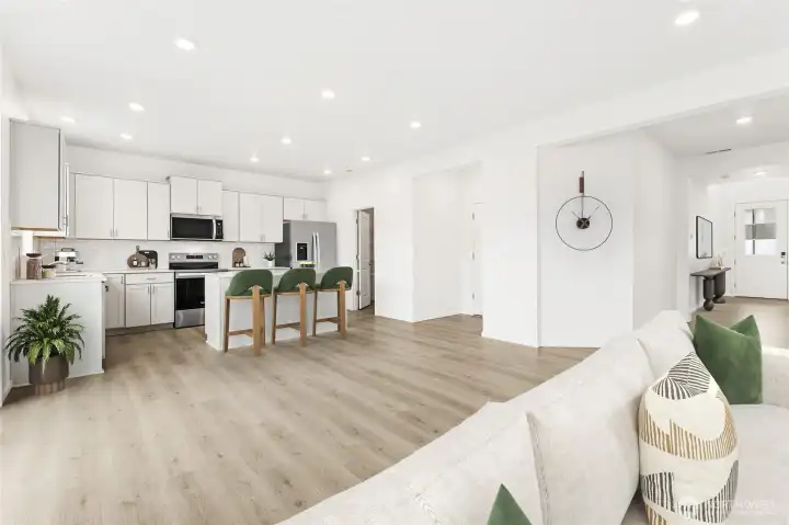 Open concept throughout.