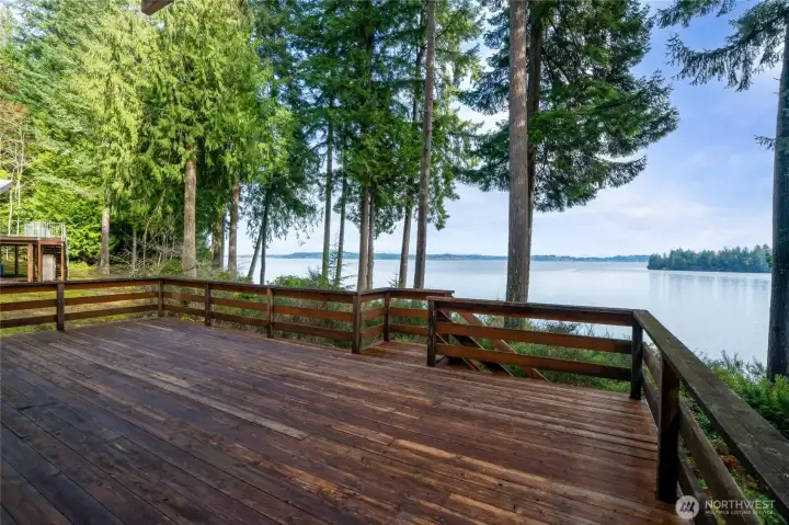 Deck off of the A-frame, primary home.