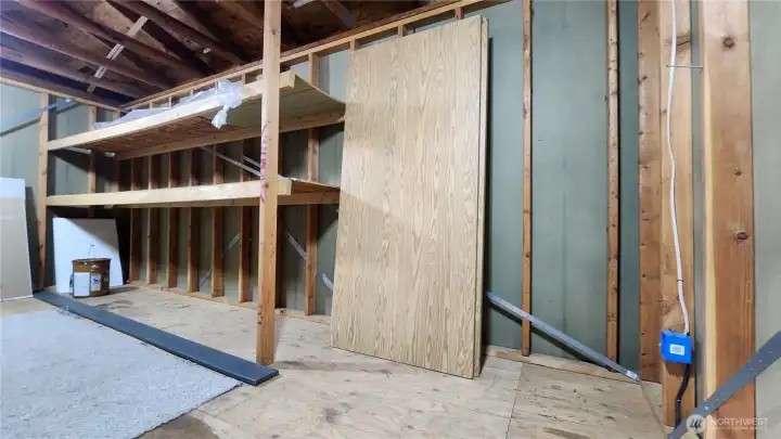 Garage Loft with Lots of storage