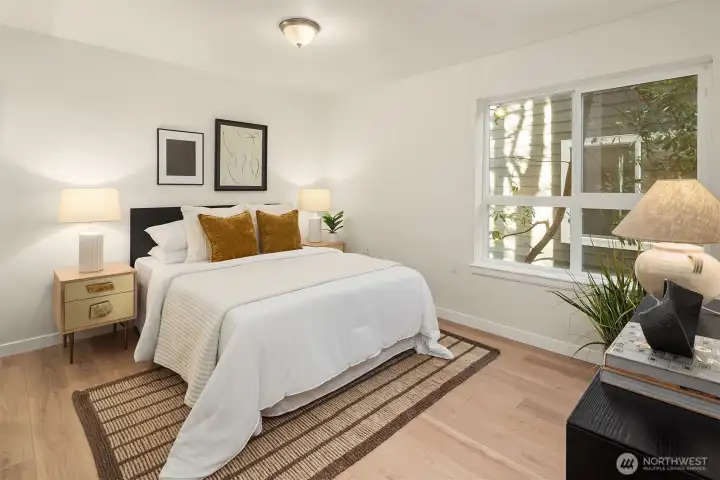 Views of downtown from the balcony