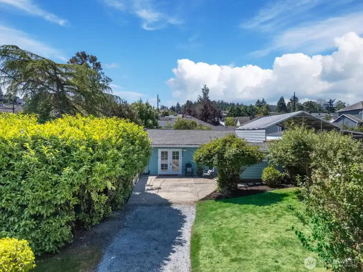 Charming bungalow that is set back with ample parking and gardens in Anacortes