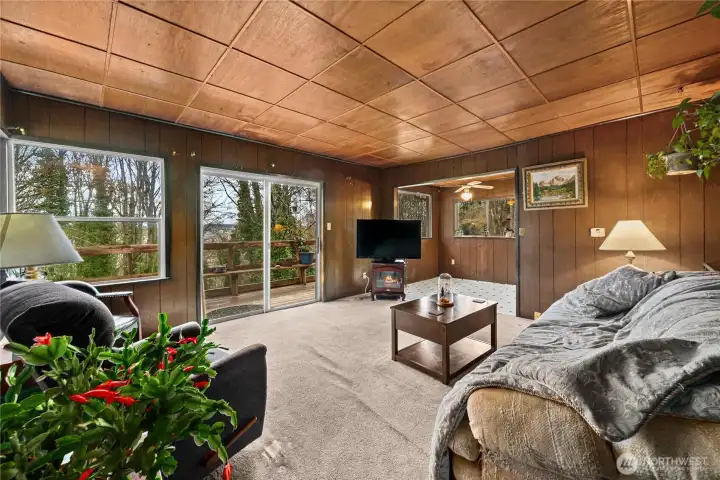 From the access to the basement - looking toward the deck and dining room.