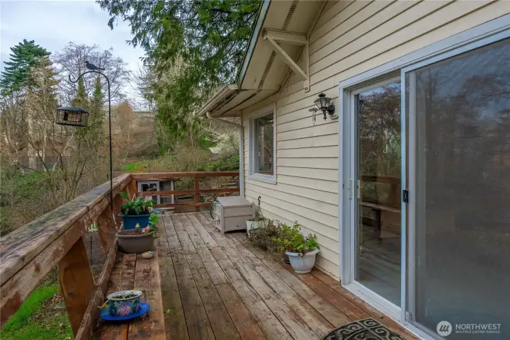 Back deck is solid and was updated about 4 years ago.