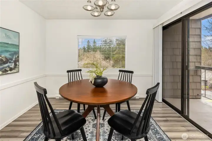 Separate dining area off the kitchen.
