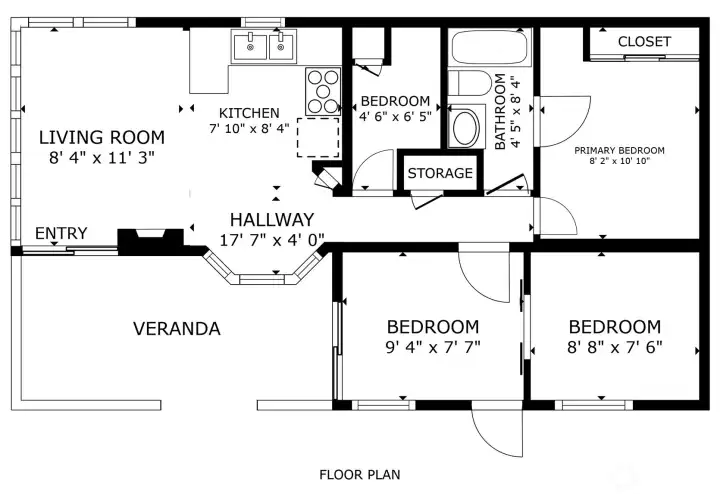 Floor plan layout showing overall configuration