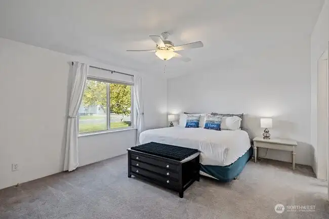 Huge primary bedroom large enough for king bed