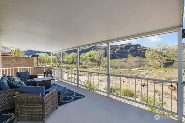 River & mountain views from back deck