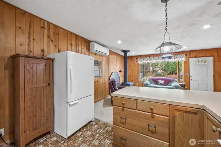 Efficient kitchen design with easy flow to living space—perfect for everyday living or entertaining.