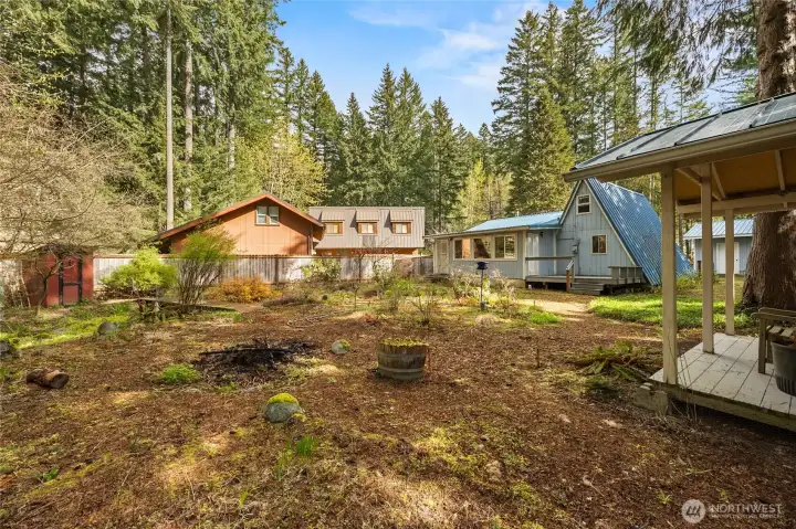 Spacious wooded lot with A-frame cabin and outbuildings—ideal for a Packwood STR, Airbnb retreat, or weekend getaway near Mt. Rainier.