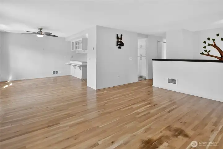 Comfortable Family Room With Wood Fireplace