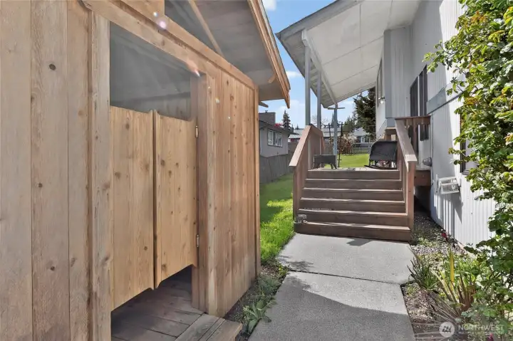Down the Side Yard to Access Outbuildings