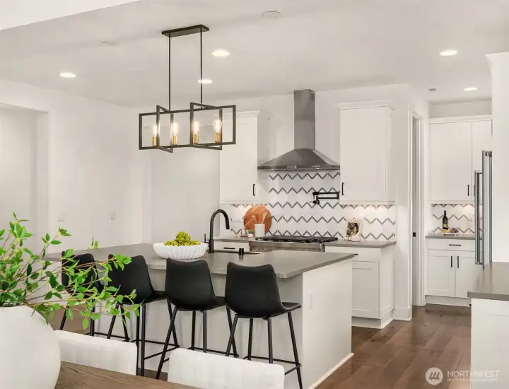 Spacious pantry in the back of the kitchen